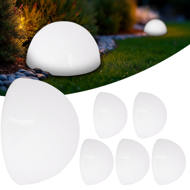 LED solar light set of 6 semicircular