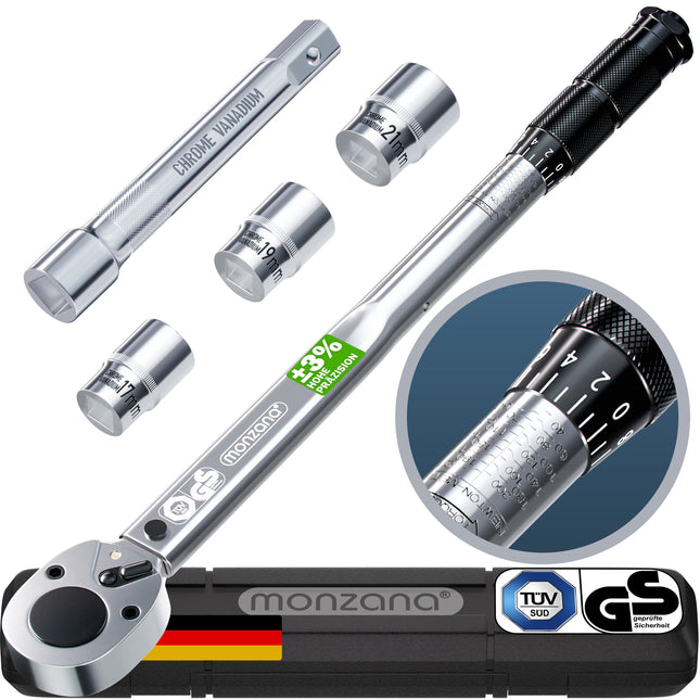 Torque Wrench Set - 6 Pieces - Chrome Vanadium Steel -40-210 Nm