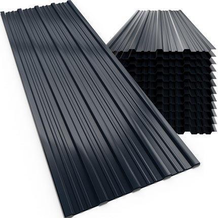 Trapezoidal sheet metal set of 28 anthracite 110x46cm 14m²