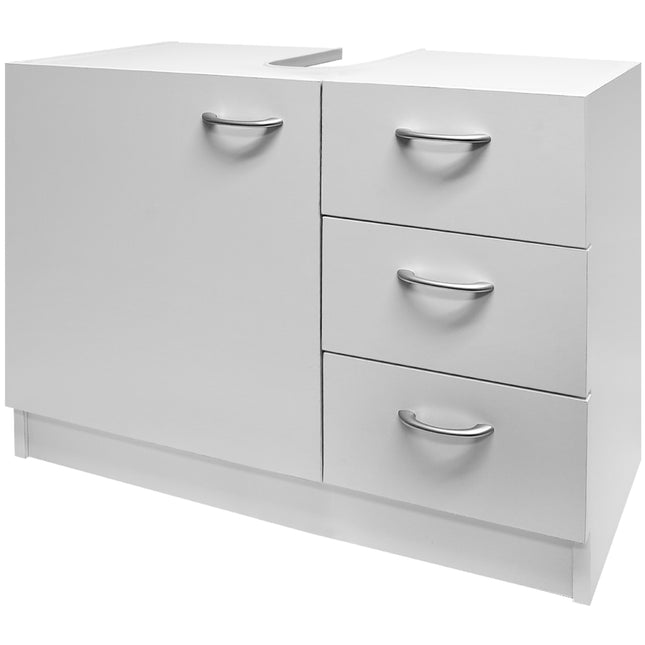 Vanity Cabinet White with 3 Drawers