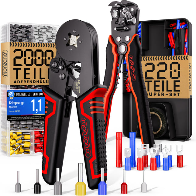 Square crimping pliers + wire stripper