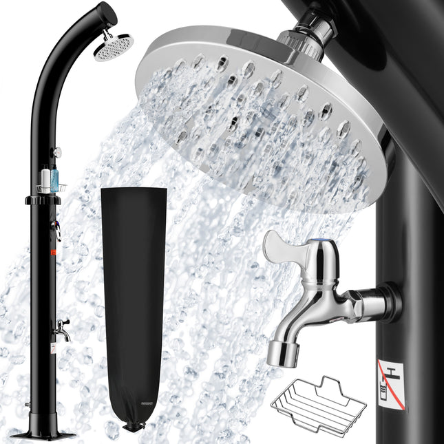 Solar Outdoor Shower Bow Black 20L 71ft