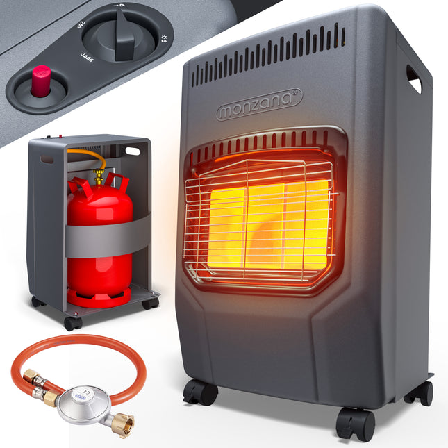 Gas Patio Heater Black 72x38x42cm 4200W