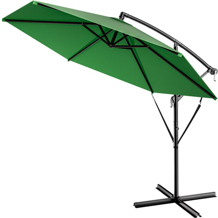 Traffic light parasol green aluminium Ø300cm UV protection 50+