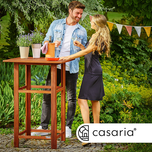 Bar Table Acacia Wood 75x75x110cm