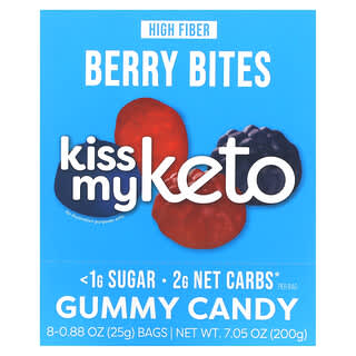 Berry Bites Keto Gummies for Weight Loss - 8 Bags (25g Each)