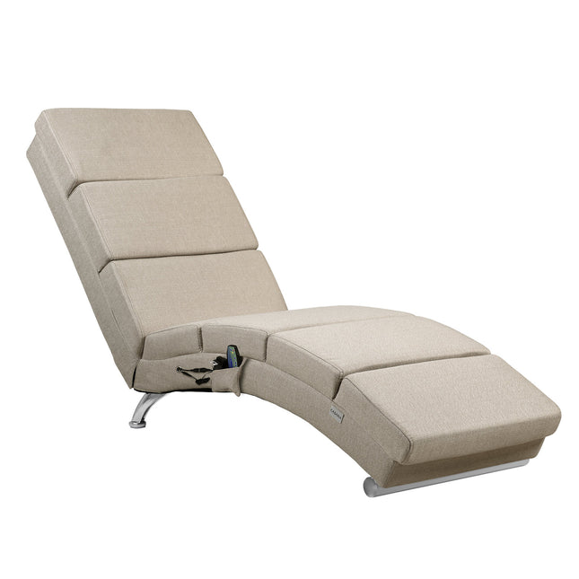 Chaise Lounge London Sand with Massage & Heating Function