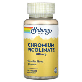 Chromium Picolinate 200mcg Dietary Supplement by Solaray
