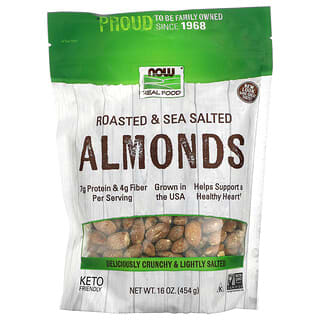 <strong>Roasted & Sea Salted Almonds by NOW Foods - 16oz (454g)</strong>