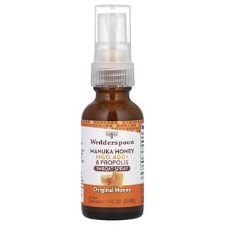 Wedderspoon Manuka Honey & Propolis Throat Spray, MGO 400+, 1 fl oz (30 ml)