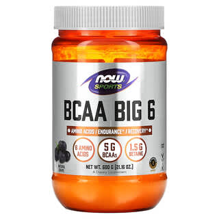 NOW Foods BCAA Big 6 Supplement for Endurance and Recovery