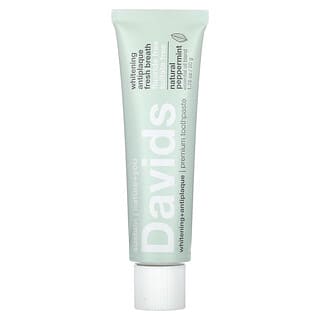 Natural Peppermint Toothpaste Whitening + Antiplaque, 1.75 oz (50g) - Vegan Cruelty Free