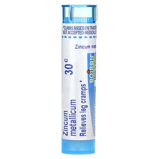 Relieve Leg Cramps with Boiron Zincum Metallicum 30C Homeopathic Pellets