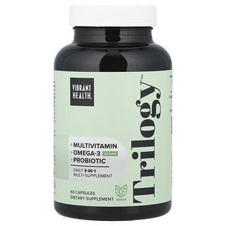 Vegan Daily 3-in-1 Multivitamin, Omega-3 & Probiotic Supplement