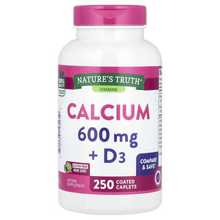 Nature's Truth Calcium + D3 Supplement with 600mg Calcium & 20mcg Vitamin D3