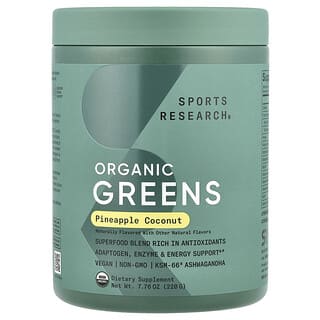 Sports Research Greens Organic Pineapple Coconut Superfood Blend