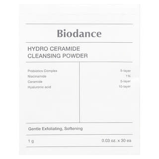 Biodance Hydro Ceramide Cleansing Powder for Glowing Skin, 30 Packs (0.03 oz/1g)