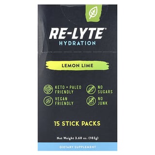 Redmond Trading Company Re-Lyte Hydration Lemon Lime 15 Stick Packs