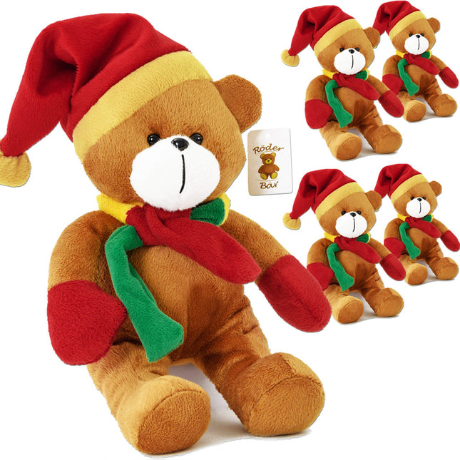 5 x Teddy Bear Christmas - Velvety Soft and Cosy