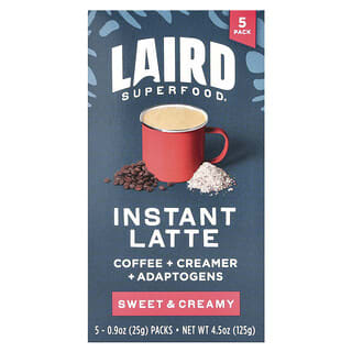 Laird Superfood Instant Latte Sweet & Creamy 5-Pack