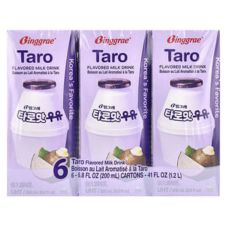 Taro Flavored Milk Drink by Binggrae, 6 x 200ml