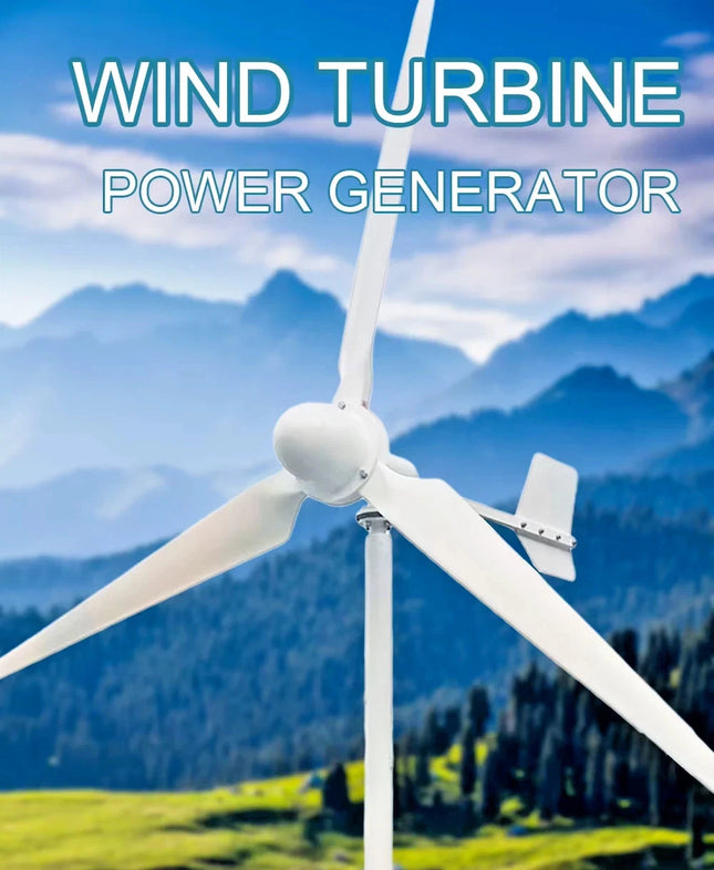 20KW Wind Turbine + Hybrid Controller, Wind Start-up: 2 m/s, Design Life: 20 Years, Free UK Ship
