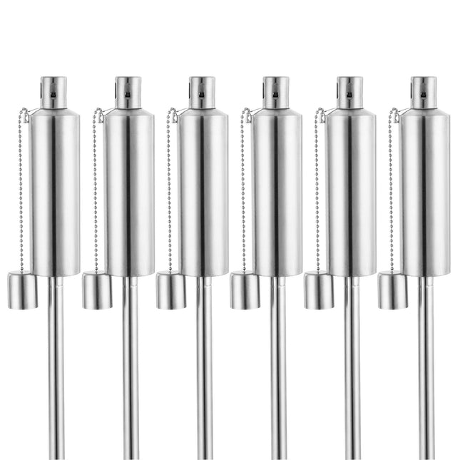 Garden Fire Torch 6Pcs Stainless Steel 115cm