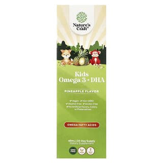 Nature's Craft Omega 3 for Kids, 2 fl oz (60 ml), Pineapple Flavor