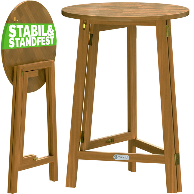 Bar Table Acacia Wood 111x80cm Foldable