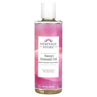 Heritage Store Sweet Almond Oil for Skin, Hair, and Body