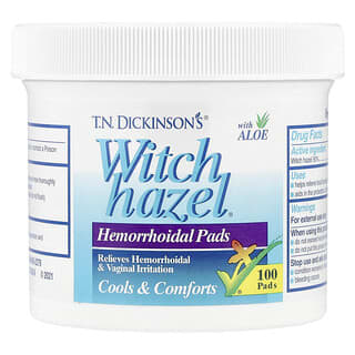 T.N. Dickinson's Witch Hazel Hemorrhoidal Pads with Aloe - 100 Pads