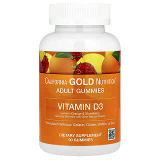 California Gold Nutrition Vitamin D3 Gummies, 90 Count, Natural Flavors