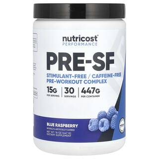Nutricost Performance Pre-Workout Complex - Stimulant-Free, Blue Raspberry