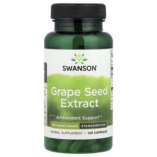 Swanson Grape Seed Extract 50mg, 120 Capsules - Boost Antioxidant Support