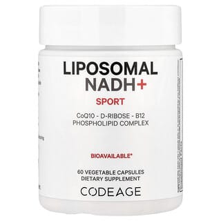 Boost Energy with Codeage Liposomal NADH+, 60 Veg Capsules