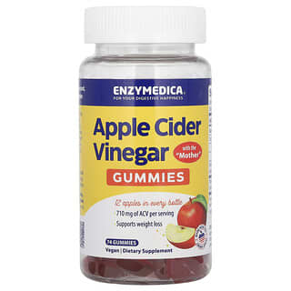 Enzymedica Apple Cider Vinegar Gummies with Mother, Supports Digestive Health