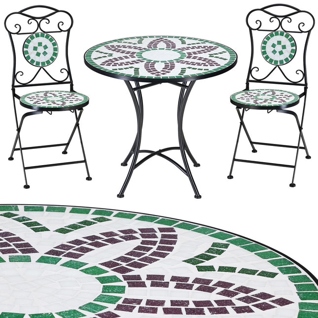 2 Seat Bistro Set Flora Mosaic