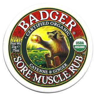 Badger Organic Sore Muscle Rub with Cayenne & Ginger - 0.75 oz