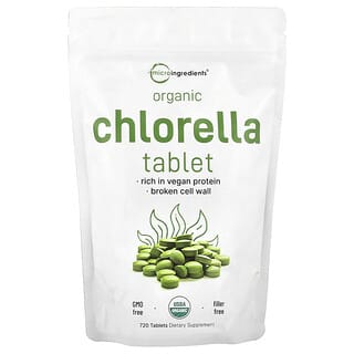 USDA Organic Chlorella Tablets for Vegan Protein & Wellness