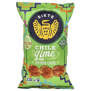 Siete Chile Lime Potato Chips, 5.5 oz (156g) - Vegan, Gluten Free