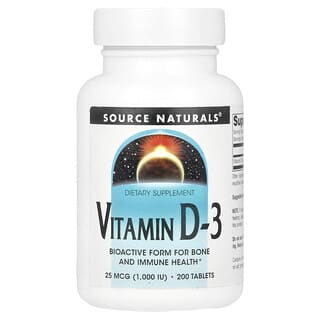 Vitamin D-3 Supplement by Source Naturals for Healthy Bones and Immune System