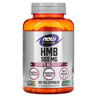 NOW Foods HMB Supplement for Lean Muscle Preservation 500mg, 120 Capsules