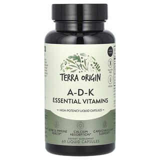 Vegan D3 K Vitamins for Bone, Heart & Immune Health - 60 Capsules