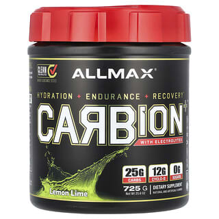 ALLMAX CARBION+ Electrolyte Drink, Lemon Lime, 25.6 oz