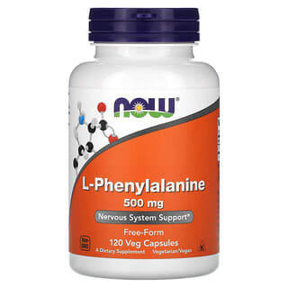 NOW Foods L-Phenylalanine 500 mg 120 Veg Capsules - Nervous System Support