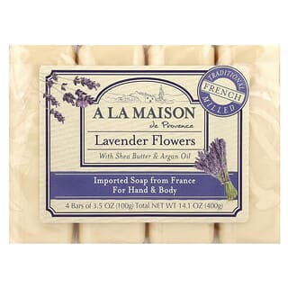 Lavender Bliss French Milled Soap - 4 Bars, 3.5 oz Each