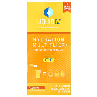 Liquid I.V. Immune Support Hydration Multiplier, 10 Stick Packs, Tangerine
