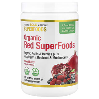 California Gold Nutrition Organic Red Superfoods Powder with Acai, Blueberry, Cranberry & Pomegranate