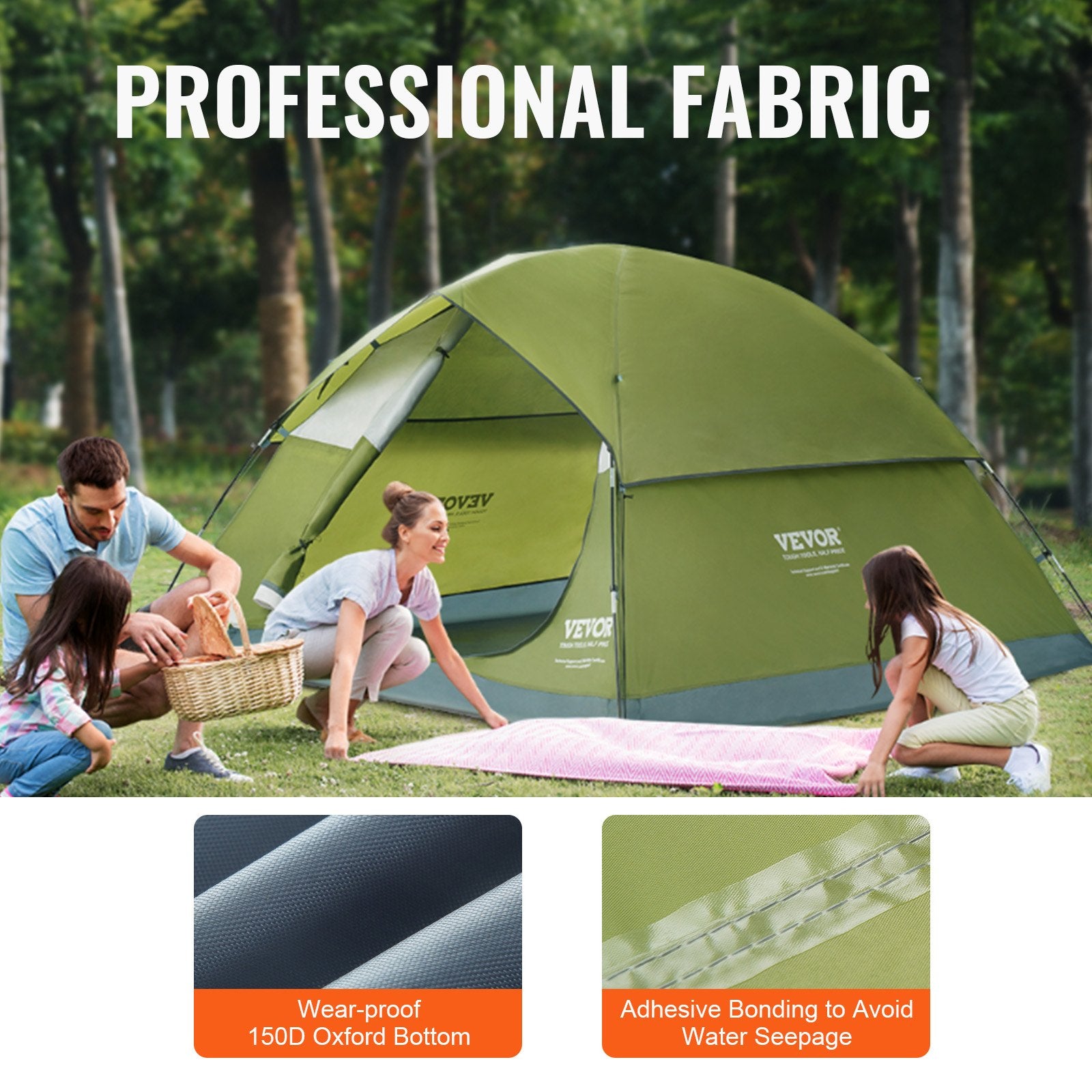 bonding tent Camping Tent, 7 x 7 x 4 ft Fit for 3 Person, Waterproof Lightweight Backpacking Tent