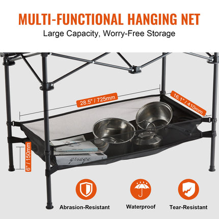 Folding Camping Table, 24in x 16in, Outdoor Portable Side Tables